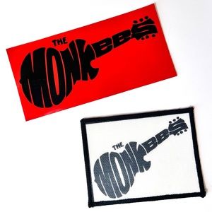 Vintage 80s MONKEES Vinyl Sticker and Patch Set